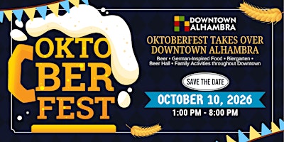 Downtown Alhambra Oktoberfest Bier Pass 2026