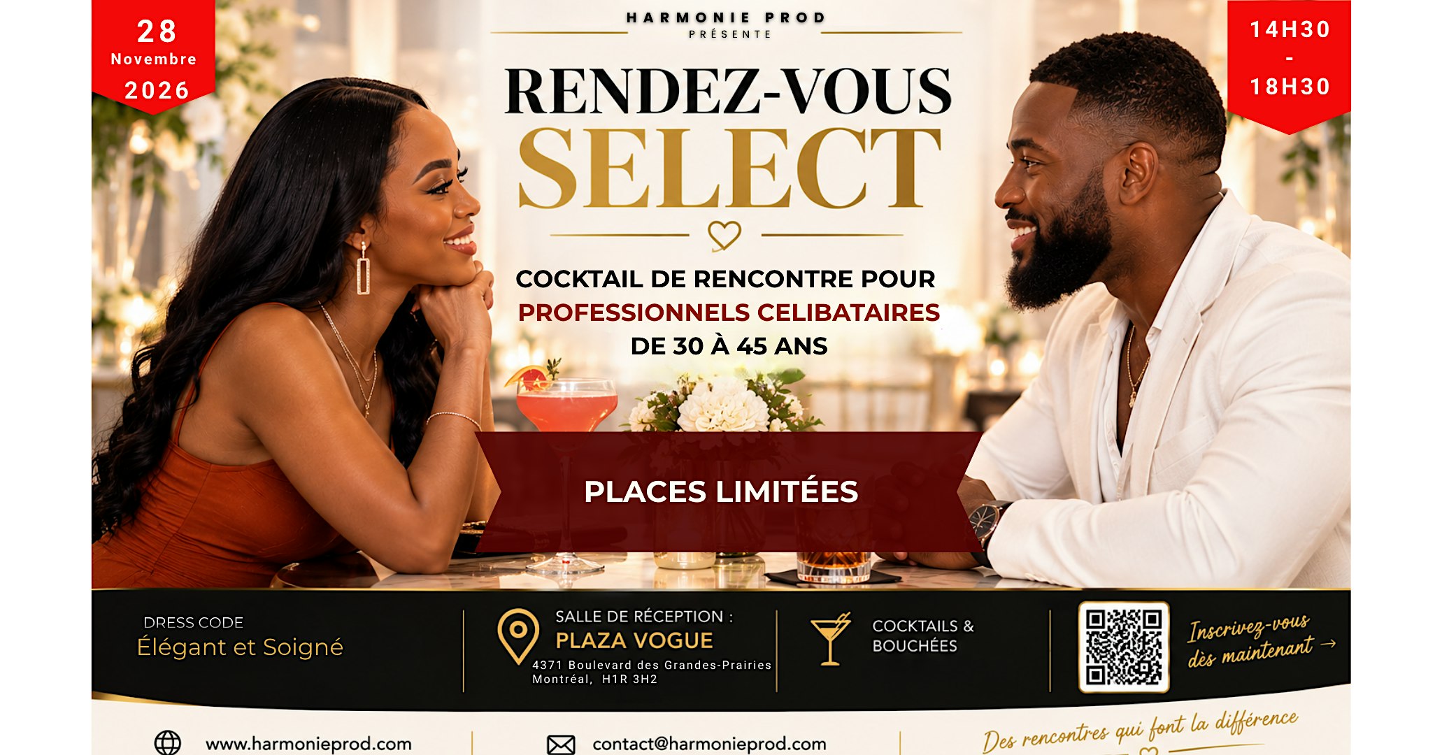 Cocktail de rencontre pour professionnels célibataires de 30 à 45 ans