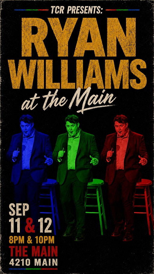 TCR Presents: Ryan Williams Live in Vancouver | Sept 11 & 12  Stand-Up Show