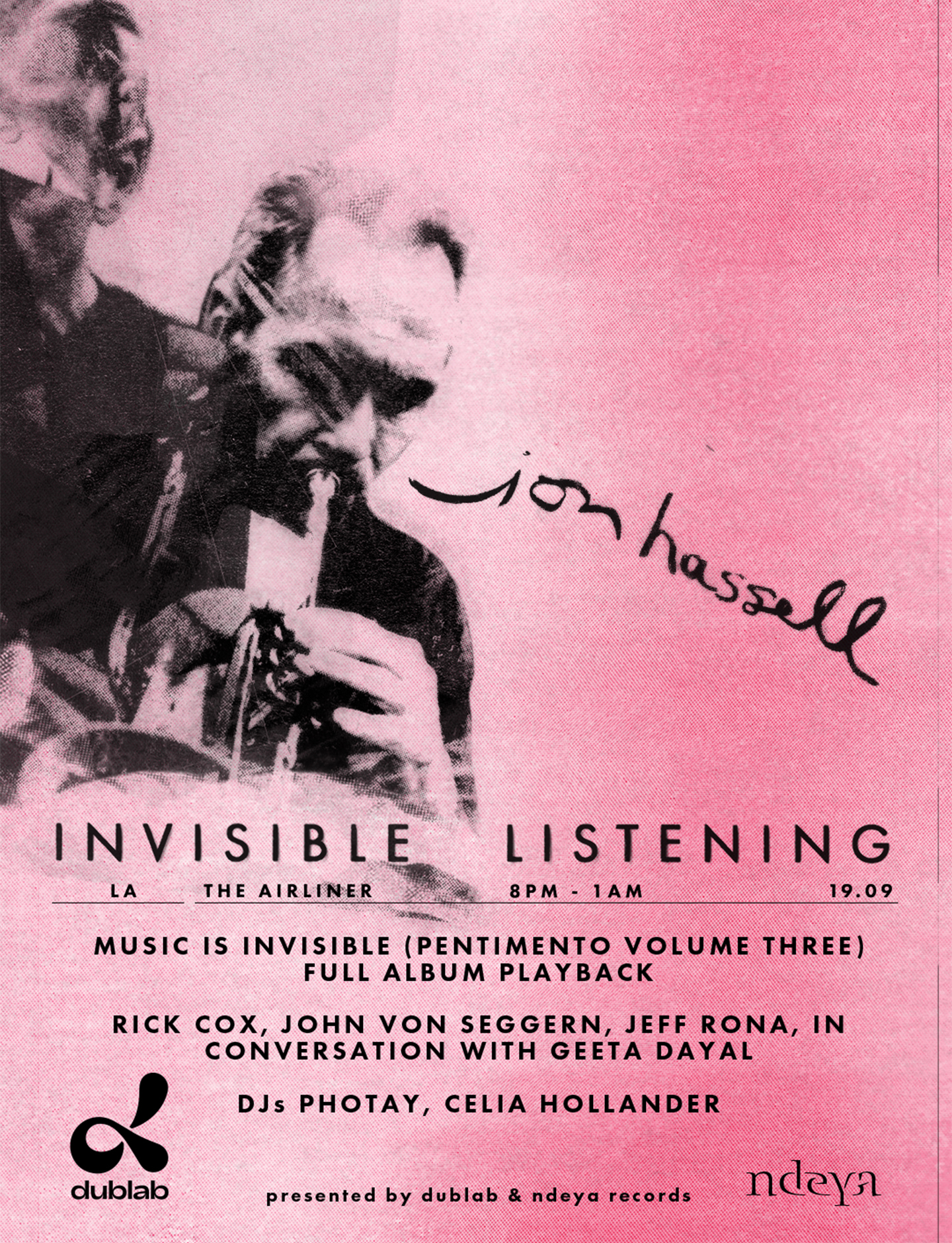 Jon Hassell Listening Party