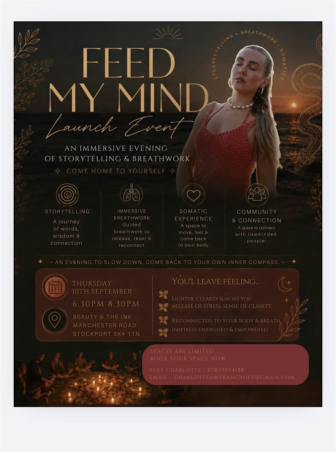 FEED MY MIND LAUNCH EVENT.. a immersive storytelling breathwork workshop