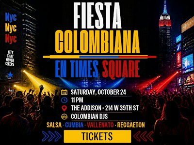 Fiesta Colombiana en Times Square | Colombian Party at The Addison NYC
