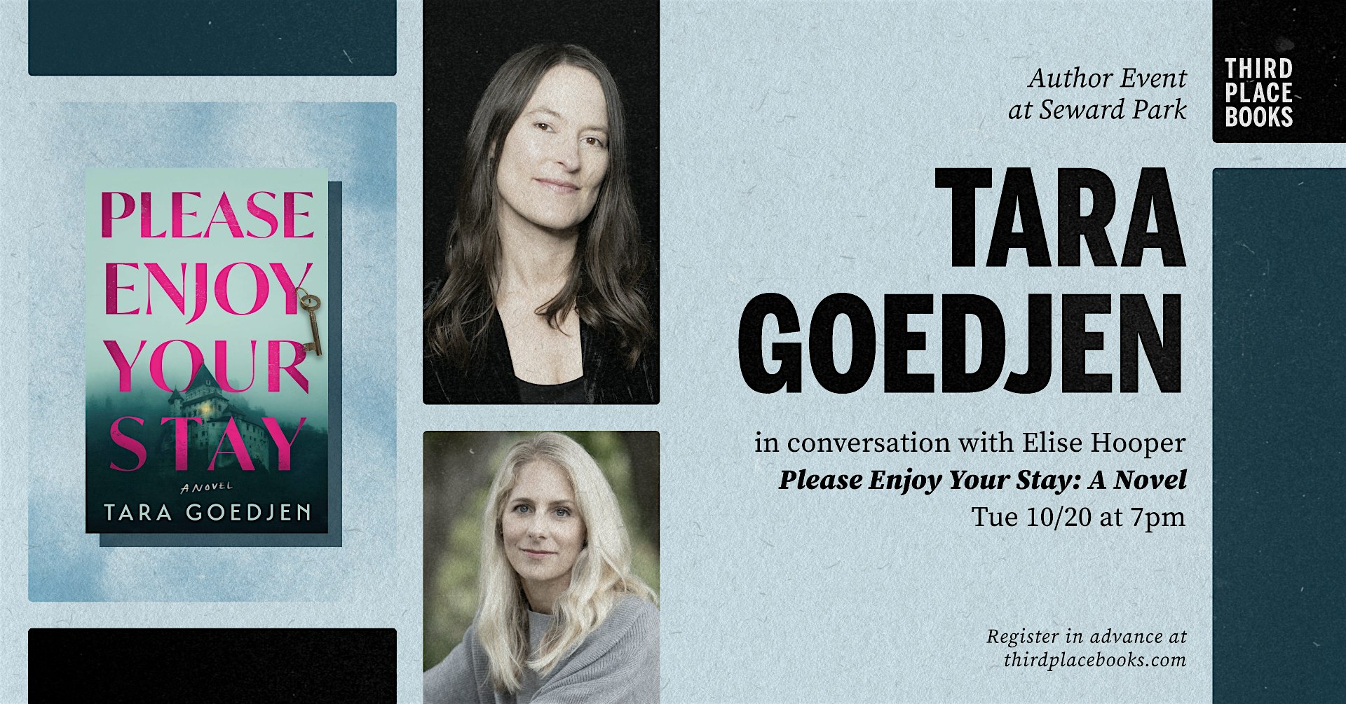 Tara Goedjen with Elise Hooper — 'Please Enjoy Your Stay: A Novel'