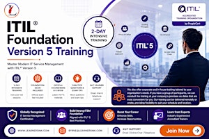 Upcoming ITIL 5 Foundation Course in St. Petersburg, FL – Limited Slots