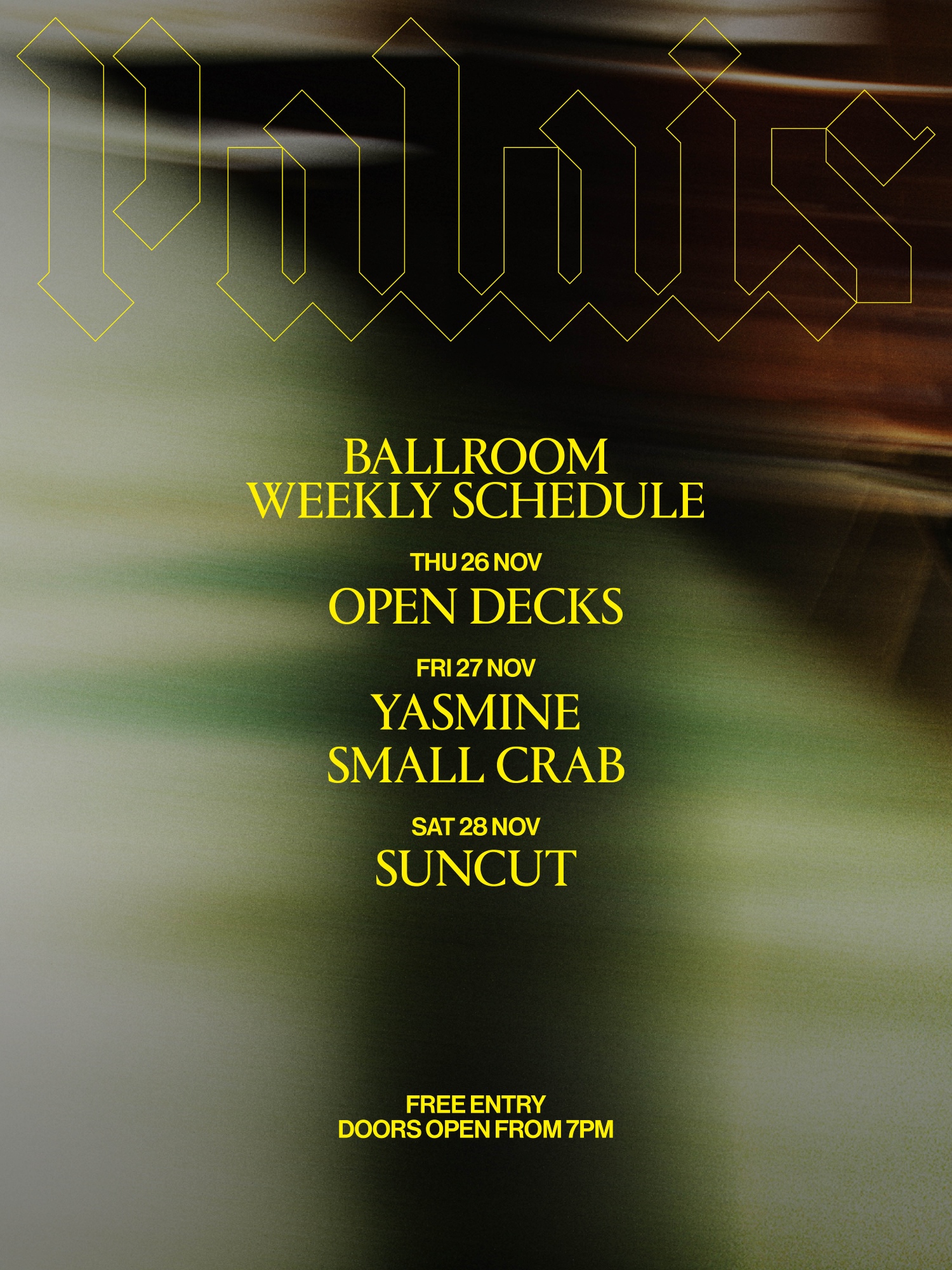 Ballroom at Palais: Open Decks