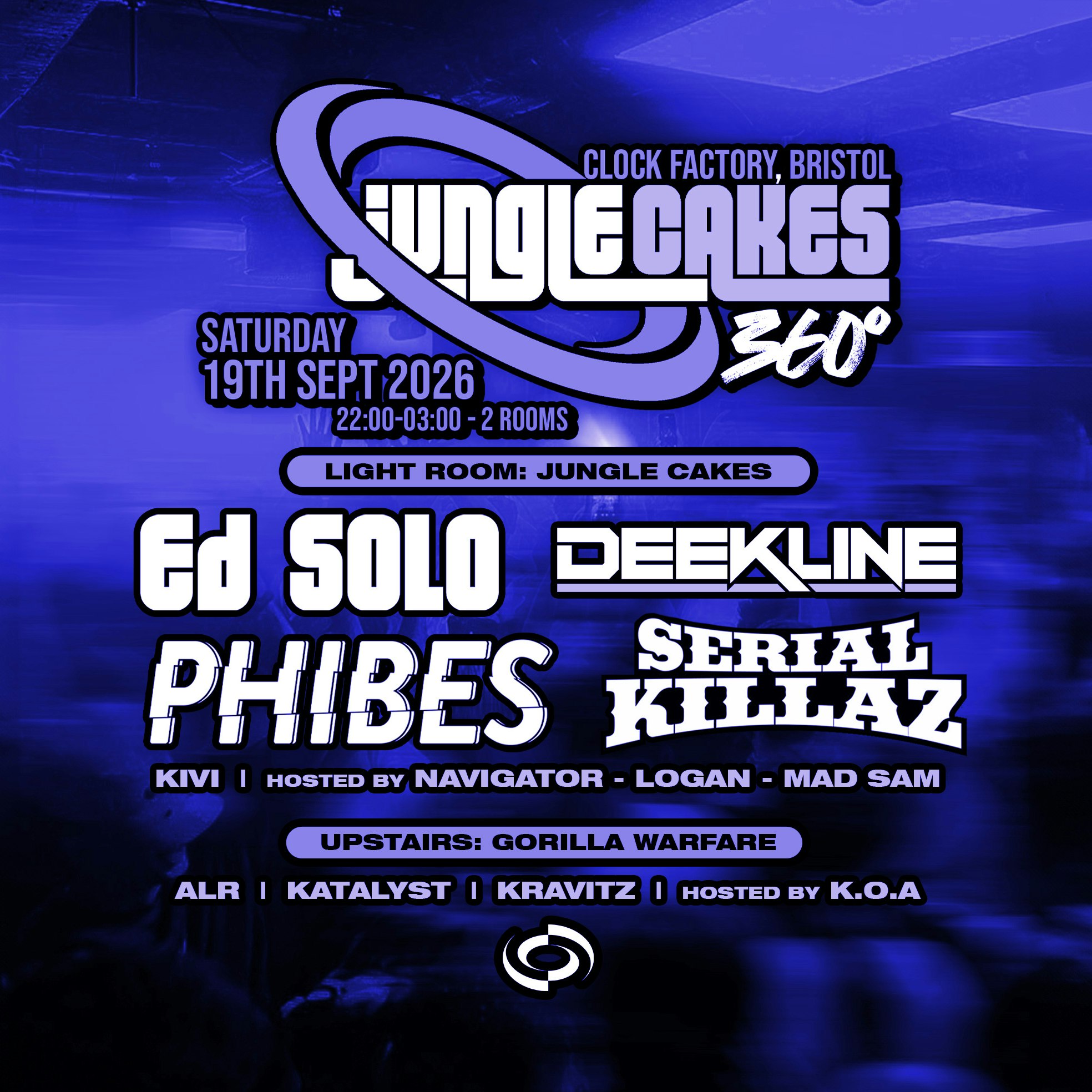 Jungle Cakes Bristol 360° • Ed Solo, Deekline, Phibes, Serial Killaz & More