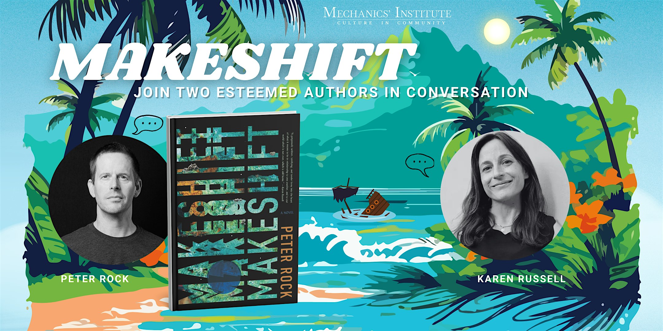 Makeshift with author Peter Rock and Karen Russell