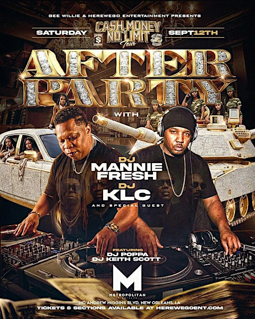 CASH MONEY vs NO LIMIT TOUR AFTER PARTY DJ MANNIE FRESH vs  DJ KLC @ METRO