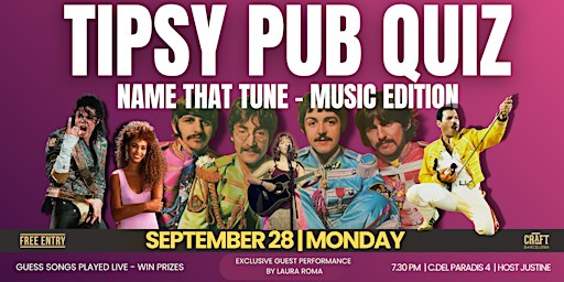 PUB QUIZ - LIVE MUSIC EDITION WITH GUEST PERFORMER