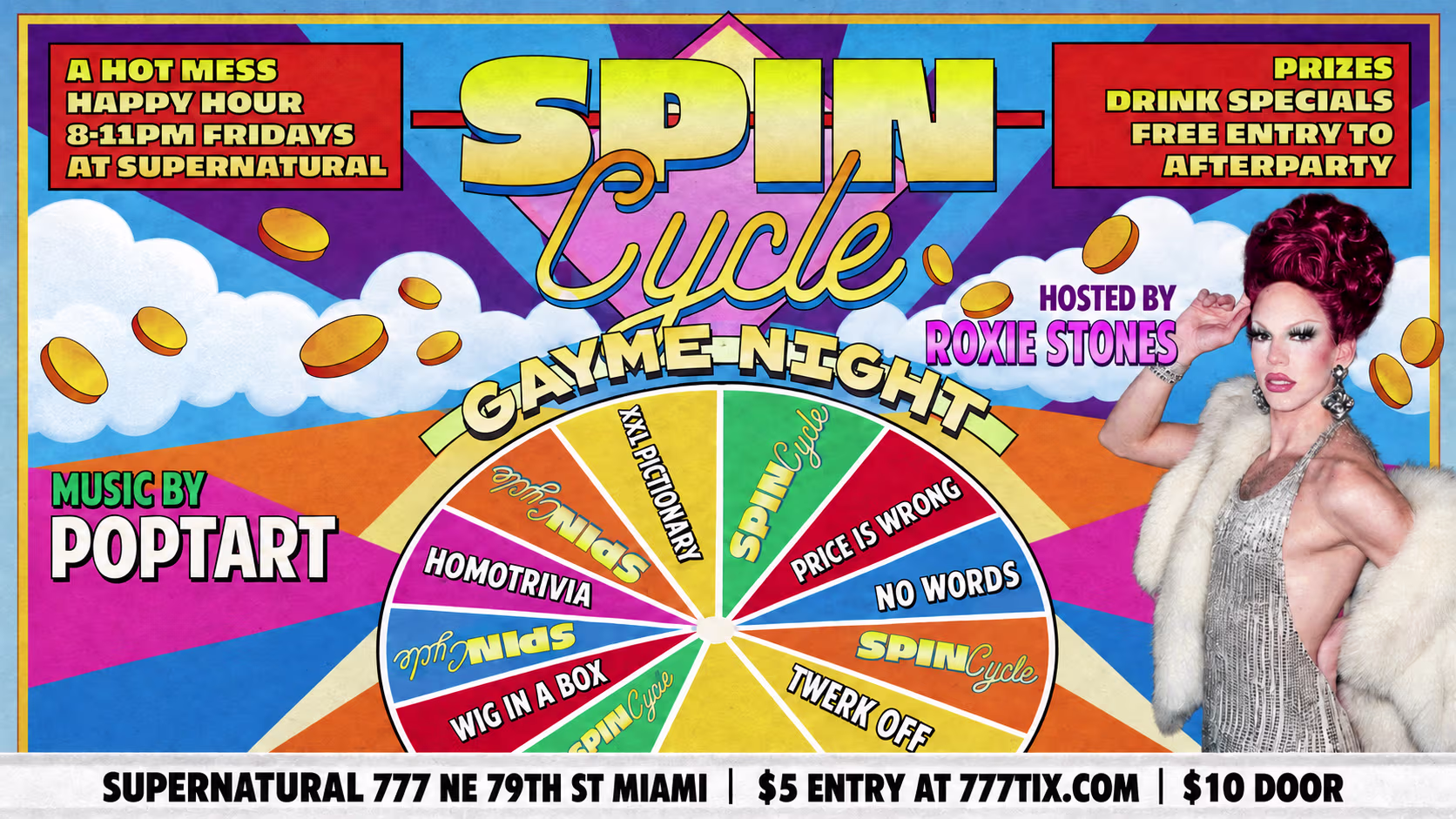 Spin Cycle: Gayme Night Happy Hour