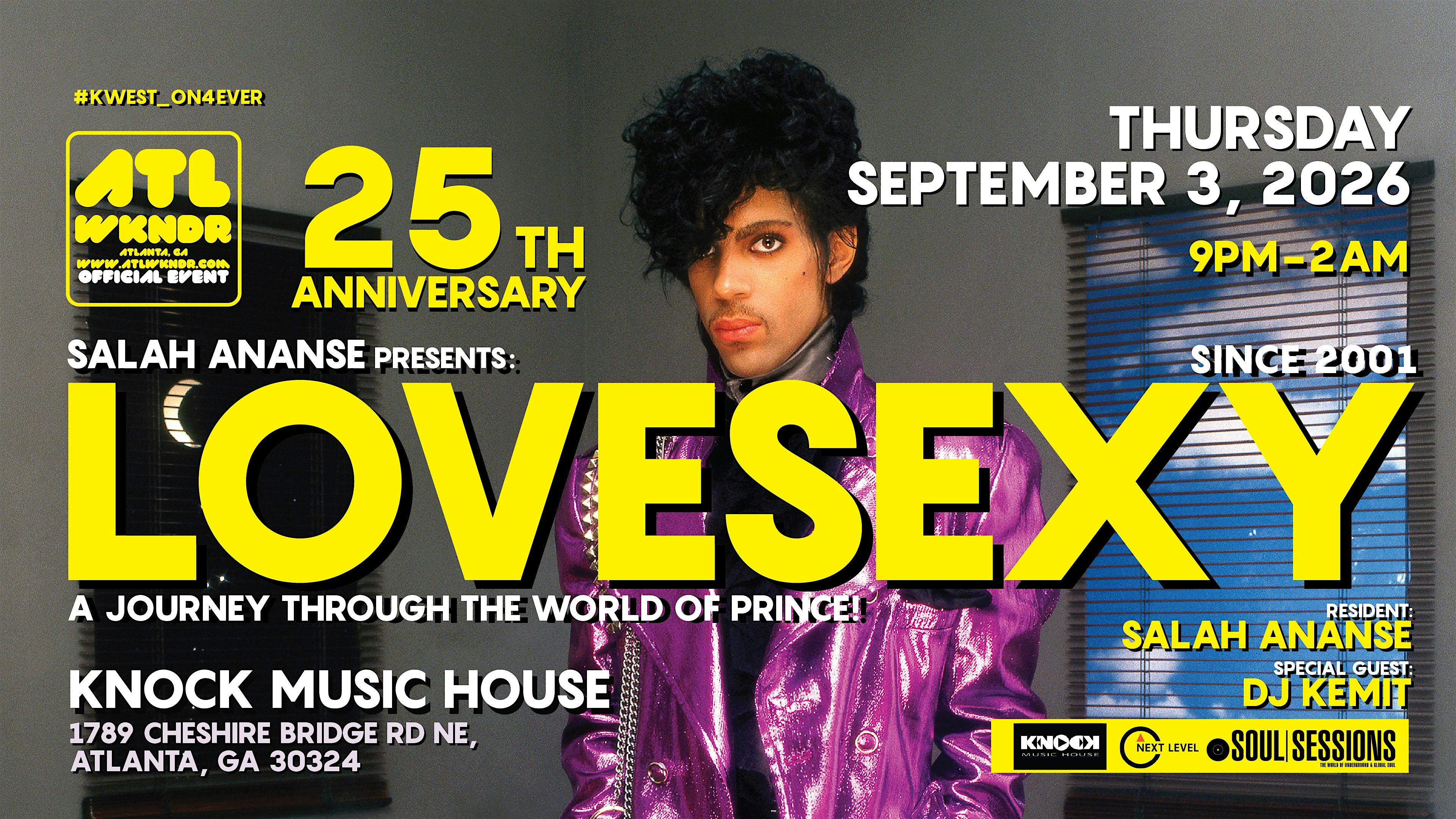 LOVESEXY: The 25th Anniversary of Atlanta's Premiere Prince Dance Party