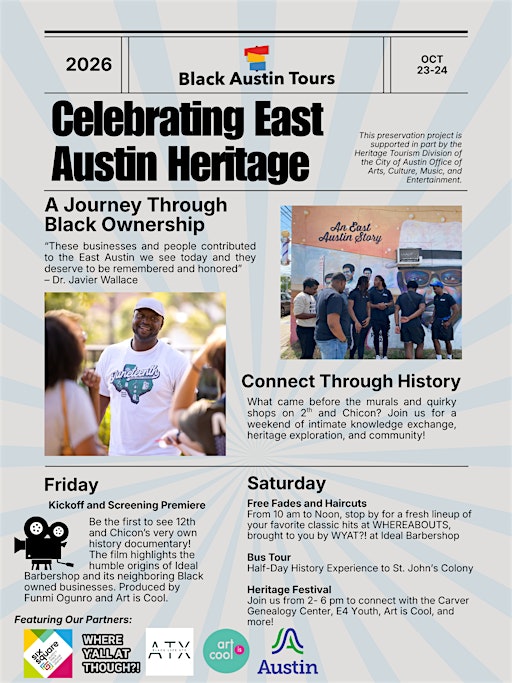 Black Austin Tours- 1914 East Heritage Weekend Celebration