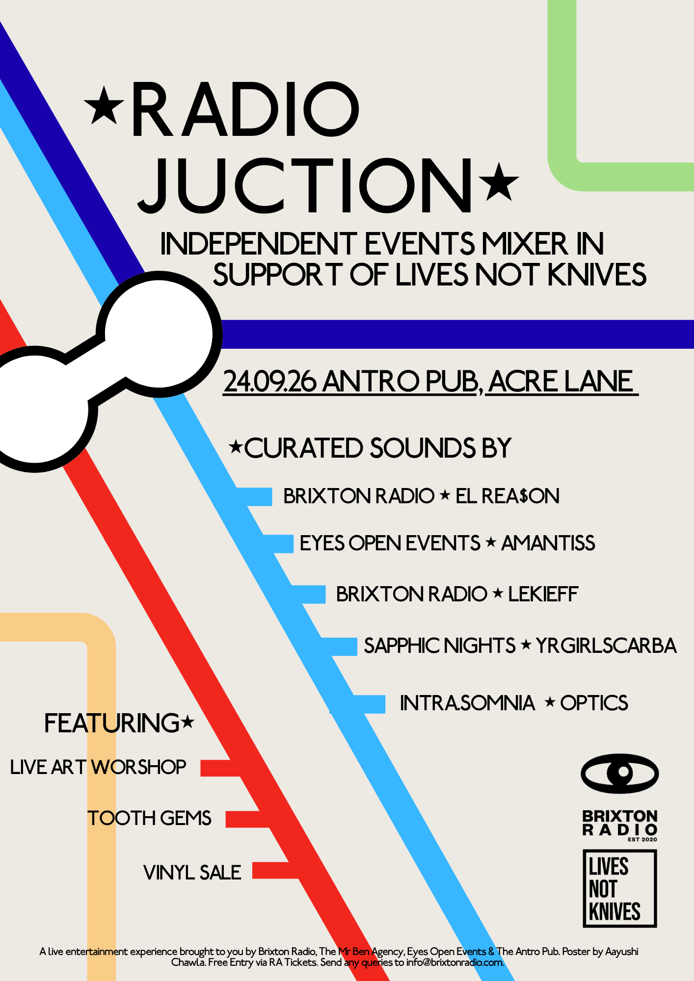 RADIO JUNCTION - INDEPENDENT EVENTS MIXER IN SUPPORT OF LIVES NOT KNIVES