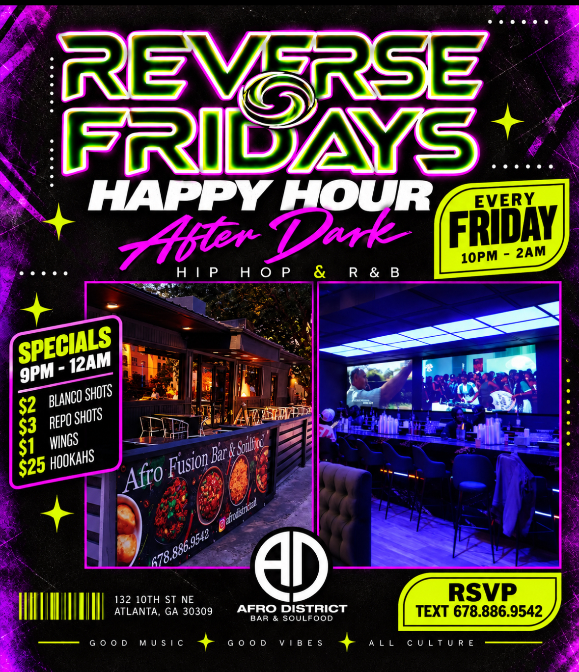 REVERSE FRIDAYS | HAPPY HOUR AFTER DARK