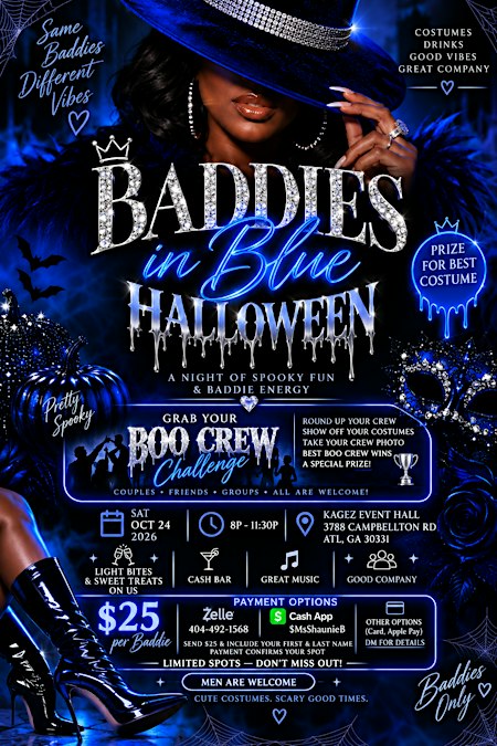 Baddies In Blue Halloween Party