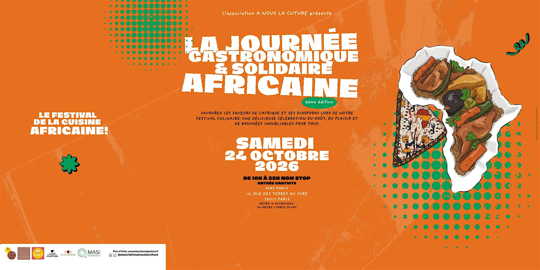 La Journée Gastronomique et Solidaire Africaine 2026 - 6ème édition