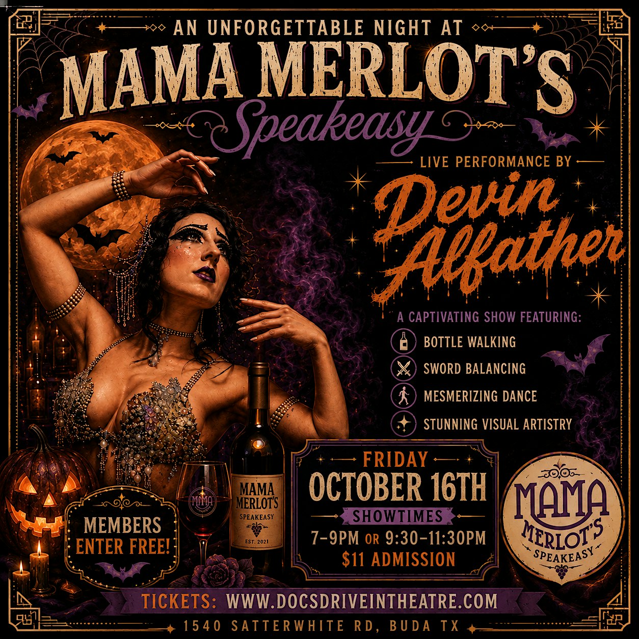 Bellydancying, Bottle walking & more with Devin Alfather at the Speakeasy