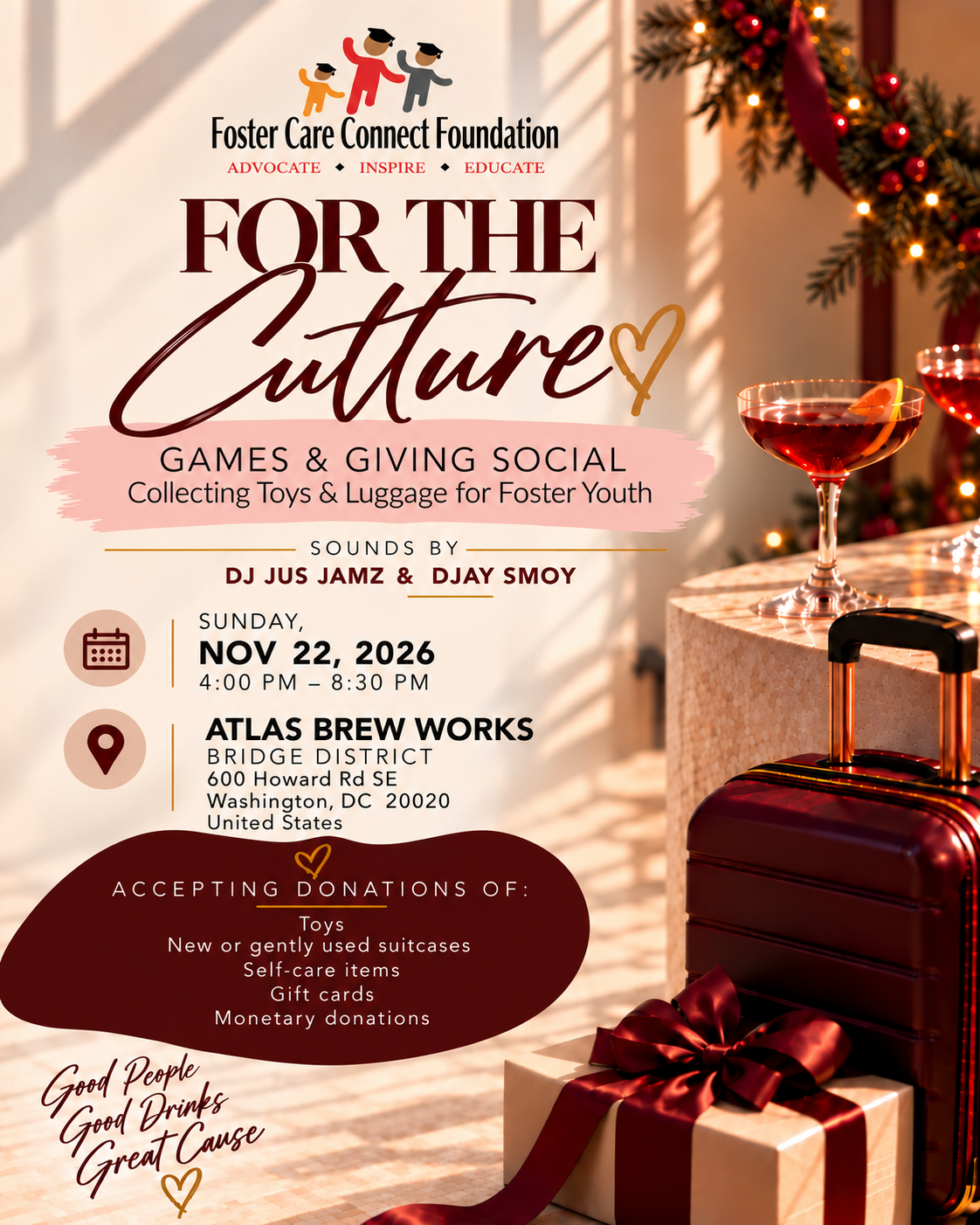 For The Culture Toy & Luggage Drive