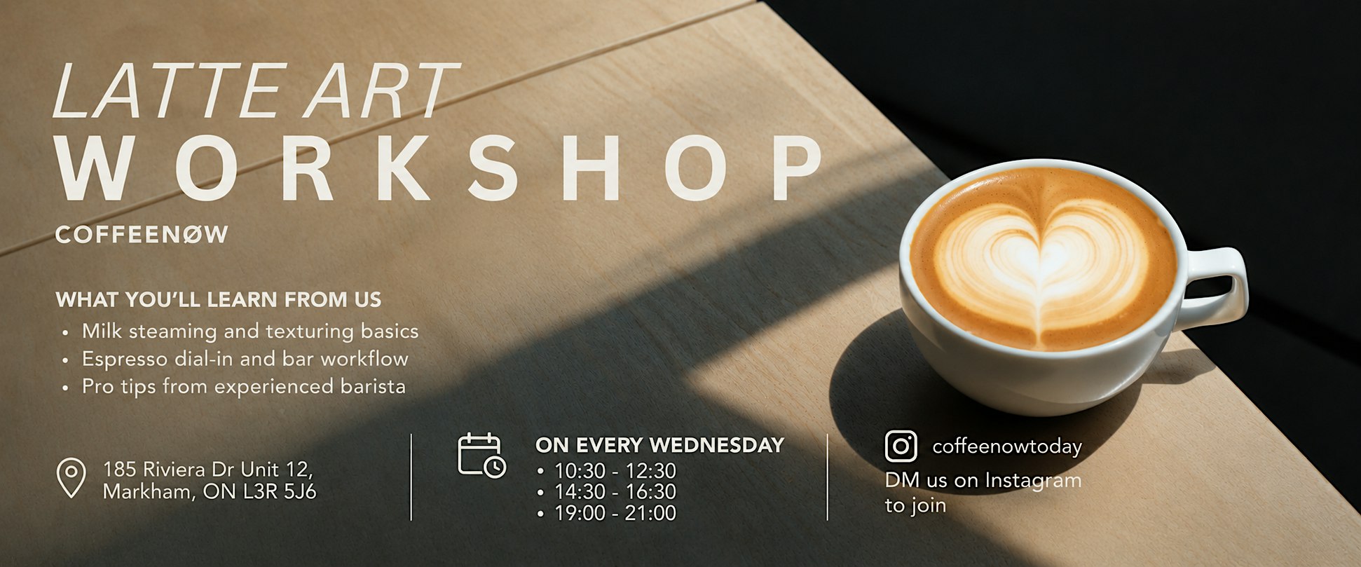 Home Barista & Latte Art Workshop - Sep 2026