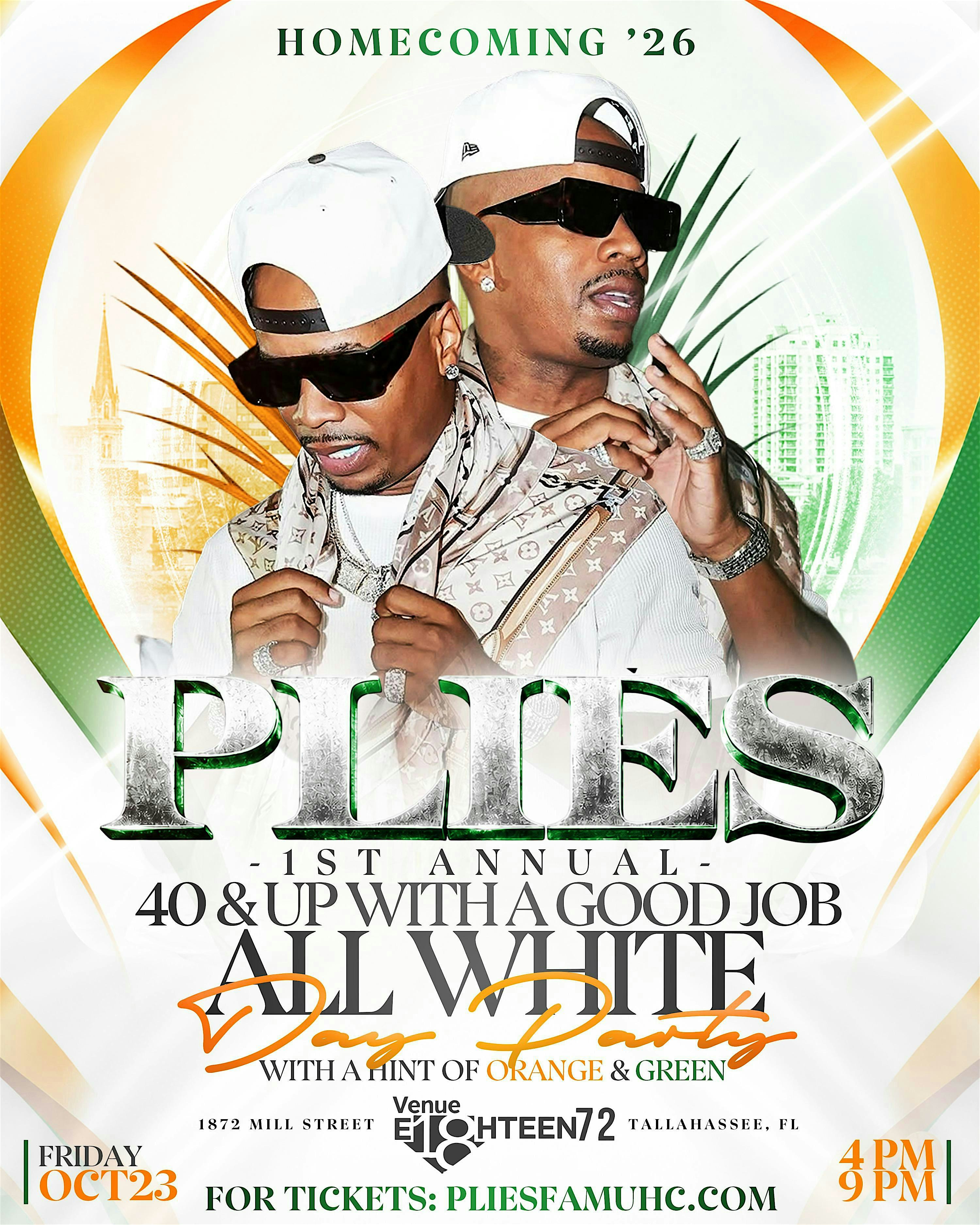 PLIES ALL WHITE DAY PARTY | 40 & UP WITH A GOOD JOB