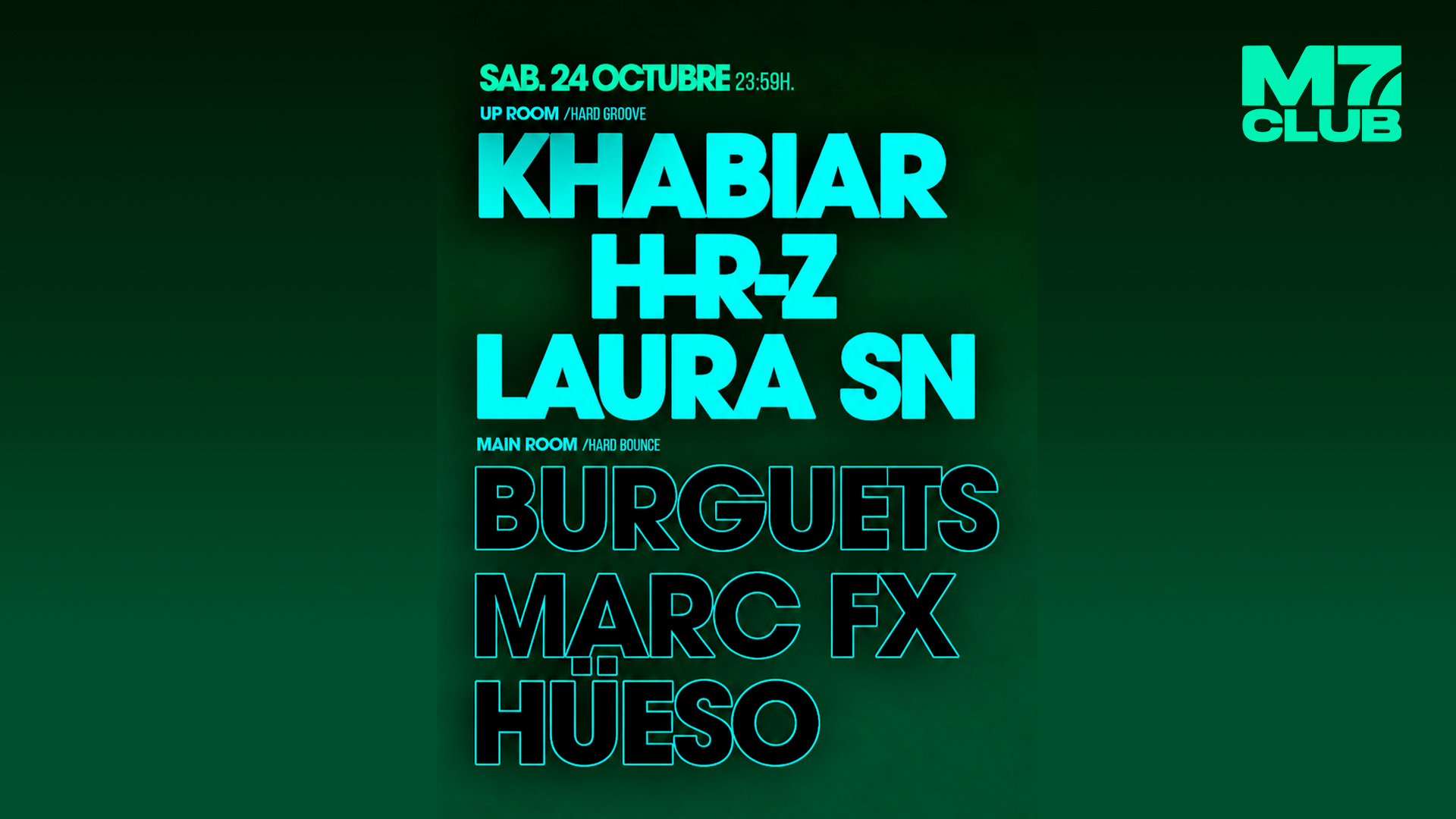 M7 presenta: Khabiar, H-R-Z, Laura SN, Burguets, Marc Fx & Hüeso