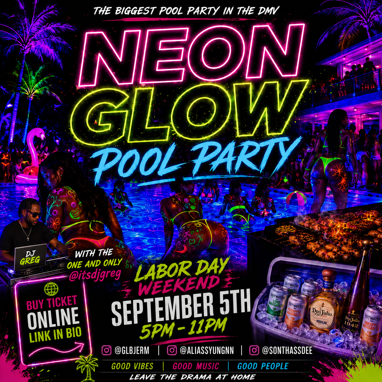 DMV BIGGEST NEON GLOW POOL PARTY