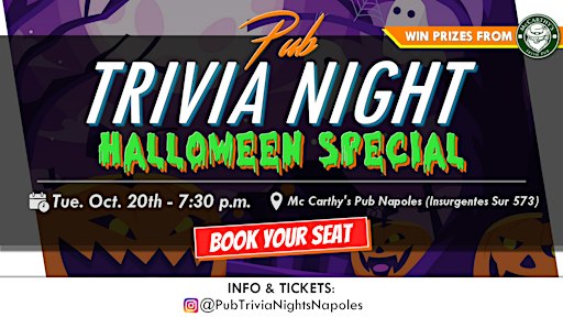 Pub Trivia Night - Halloween Special! (Napoles)