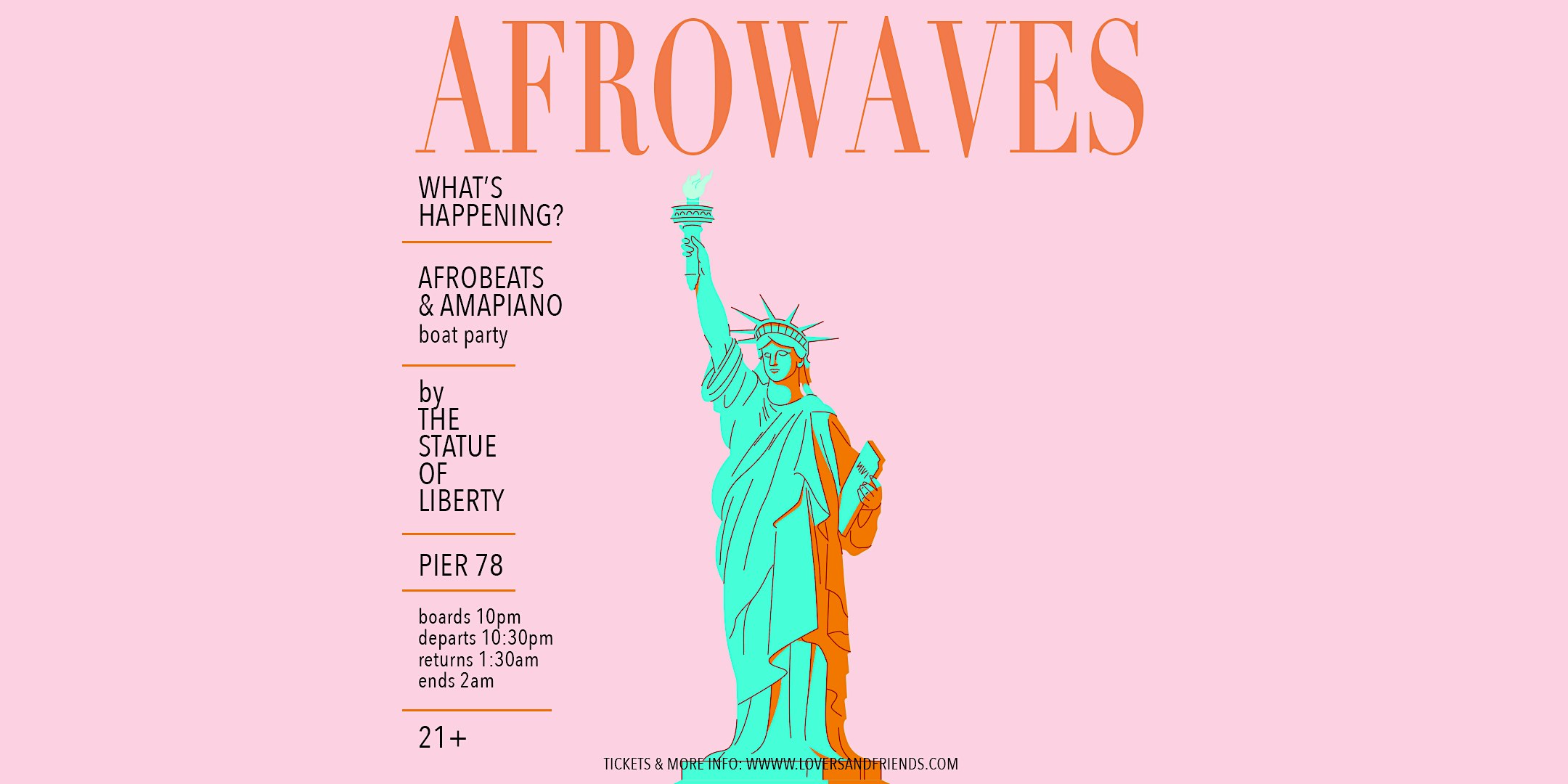 AfroWaves: Afrobeats & Amapiano Boat Party Concert Cruise NYC