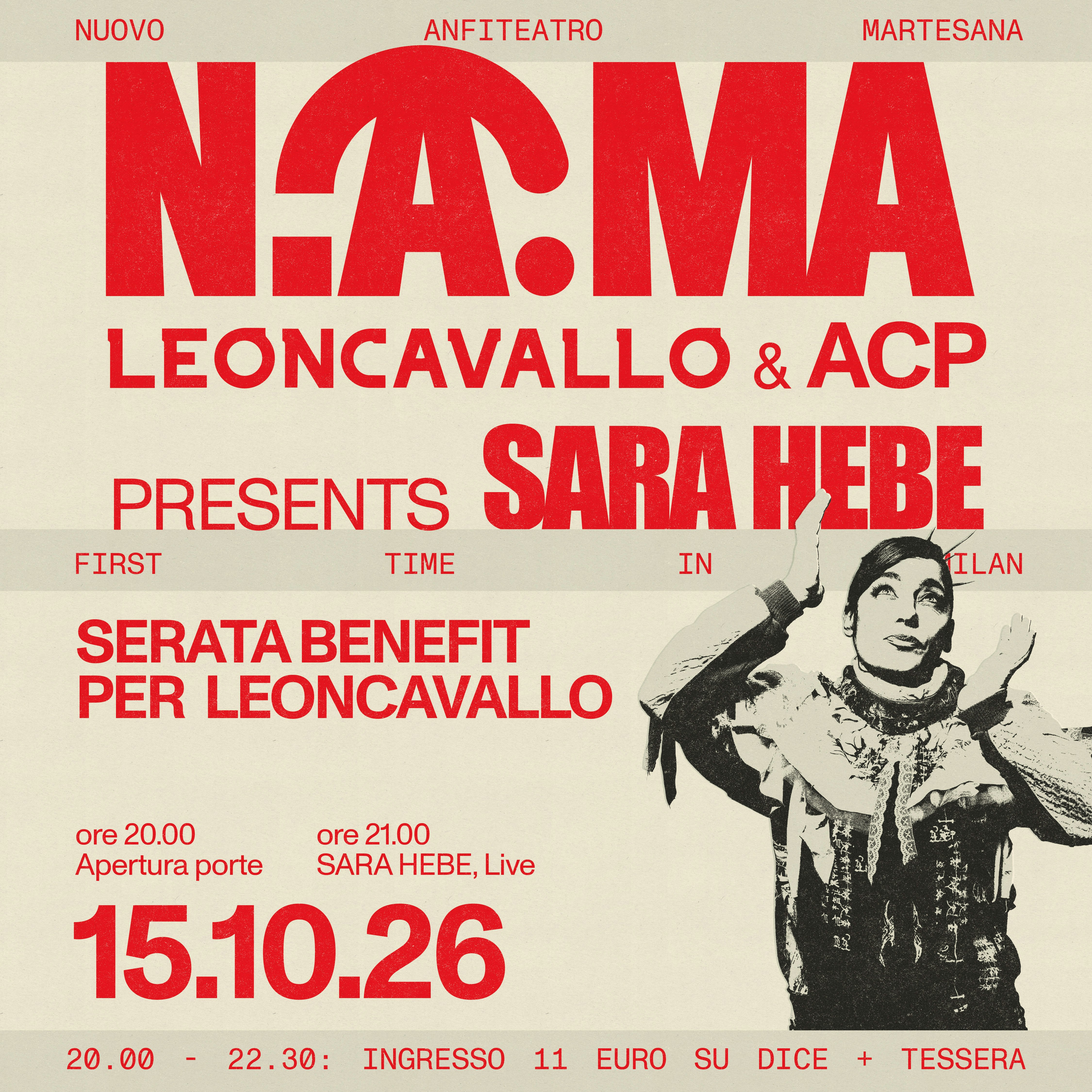 SARA HEBE in concerto @NAMA, Milano
