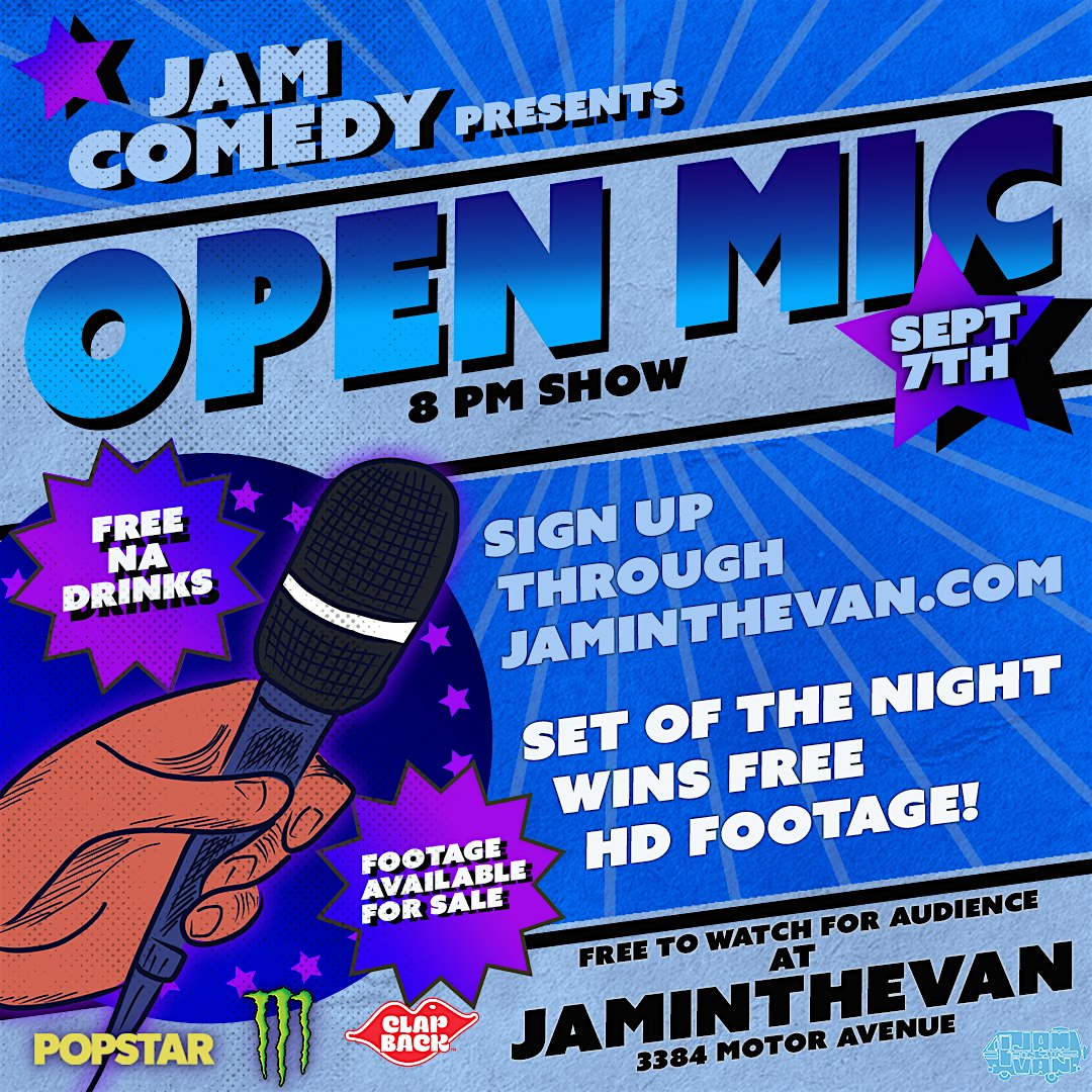 Jam in the Van Open Mic September 7th - Los Angeles