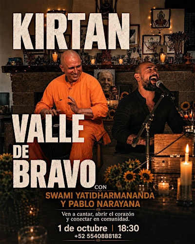 KIRTAN EN VALLE DE BRAVO CON SWAMI YATIDHARMANANDA Y PABLO NARAYANA