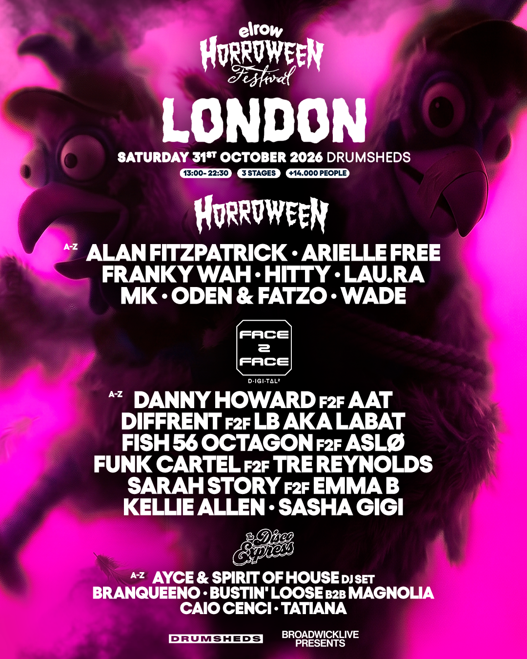 elrow Horroween Festival with MK, LB aka LABAT, Sarah Story