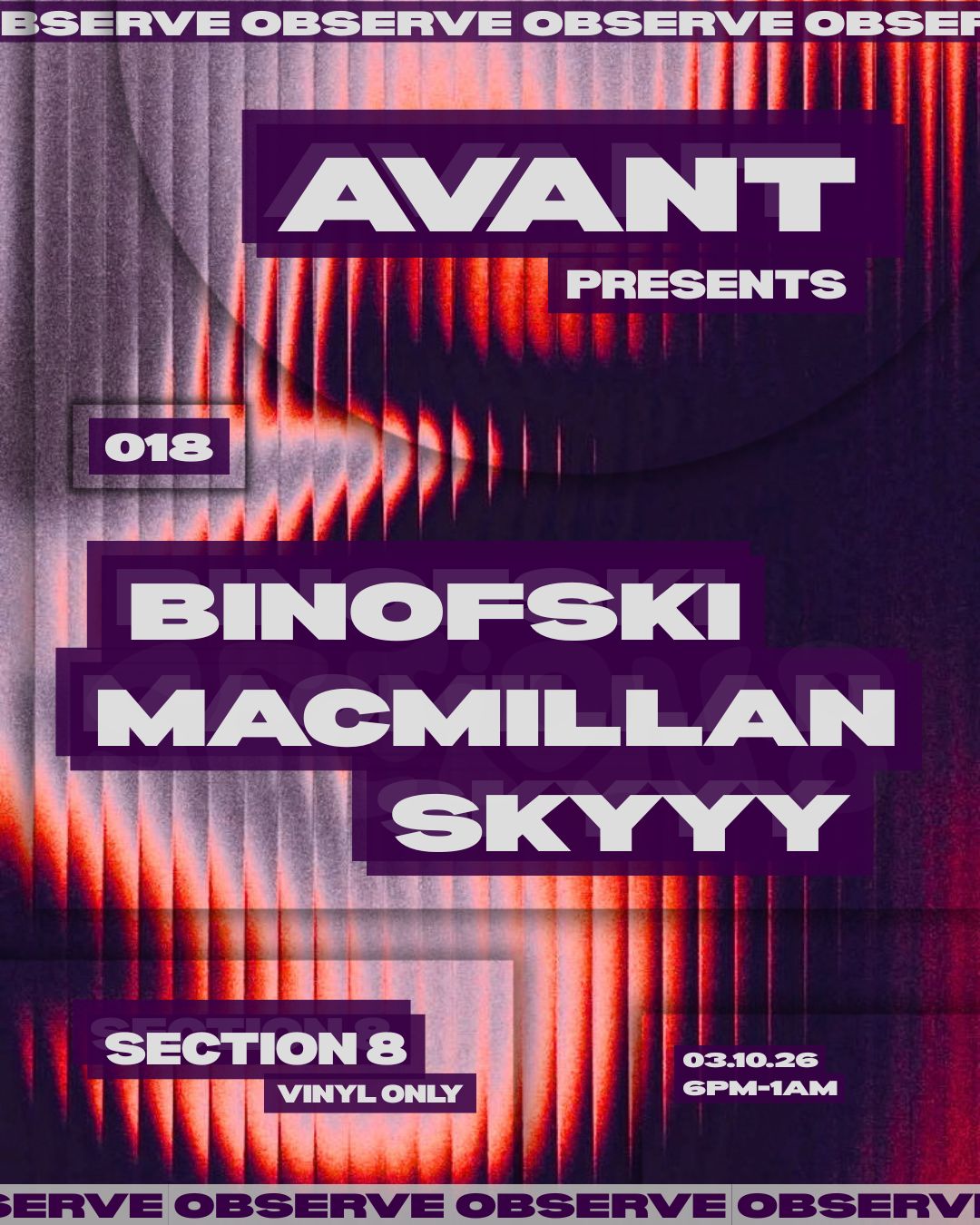 AVANT 018 - Observe x Section 8