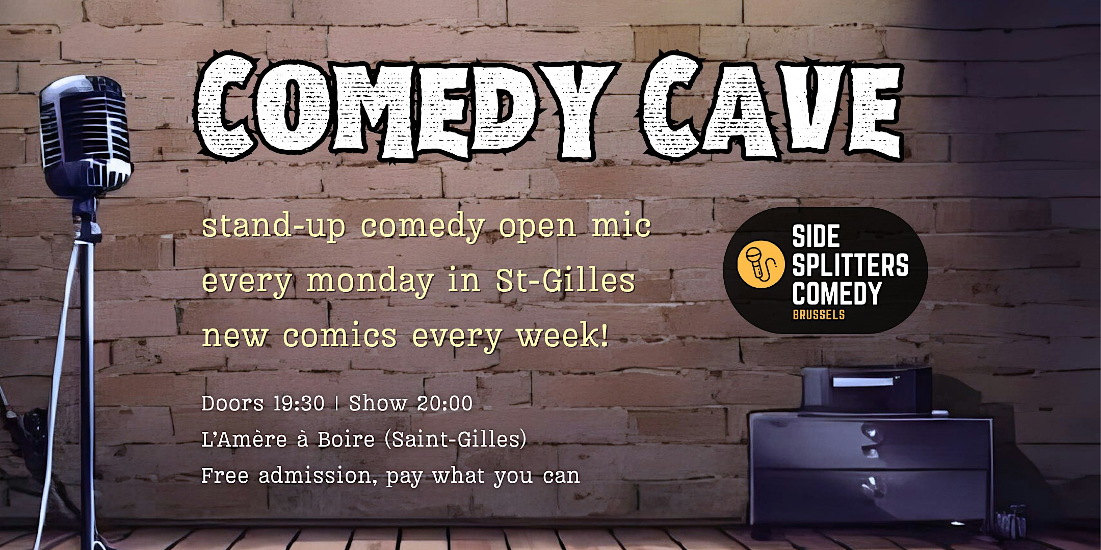 Comedy Cave – Brussels’ FREE Underground English Comedy Nights