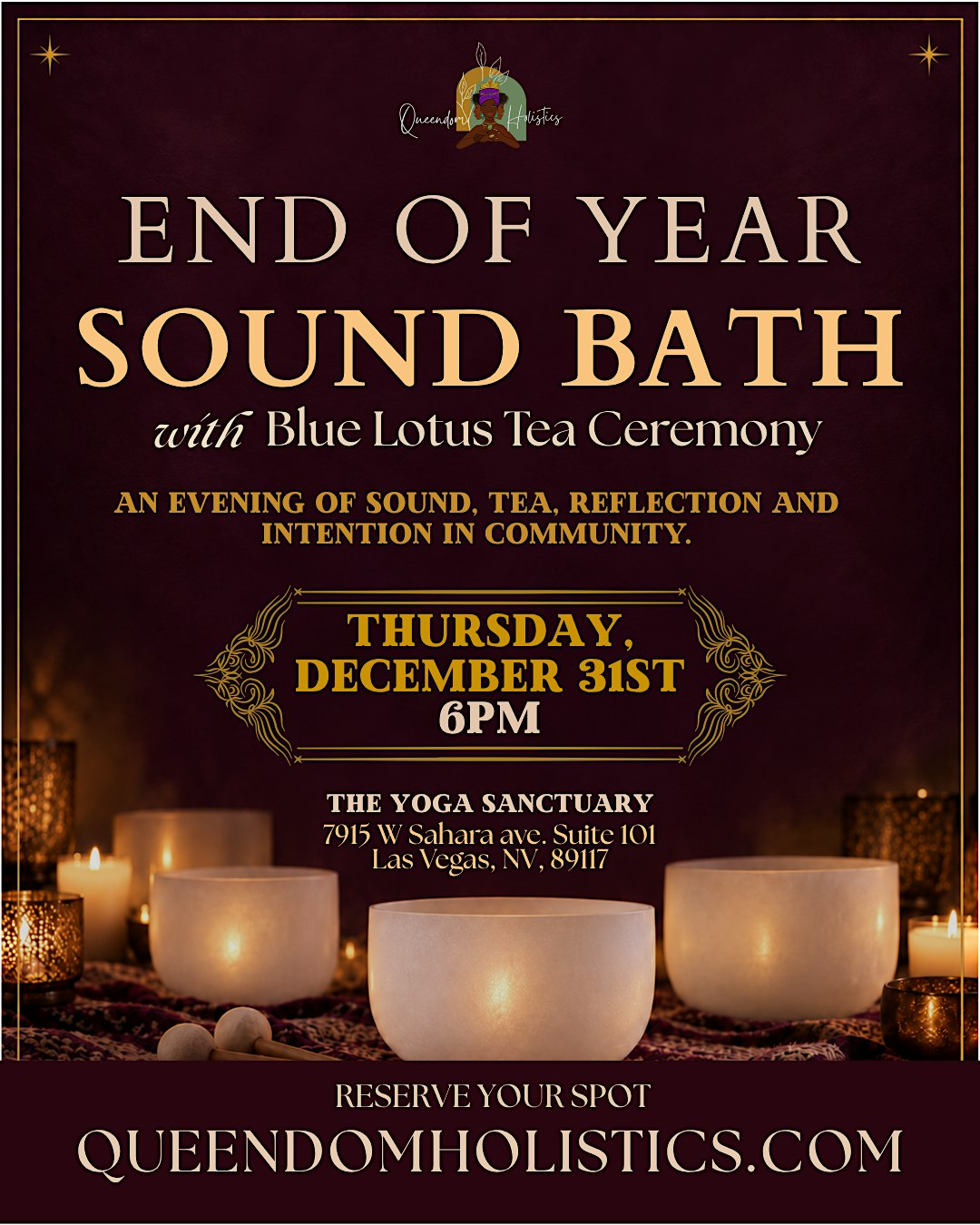 New Year’s Eve Sound Bath & Blue Lotus Tea Ceremony