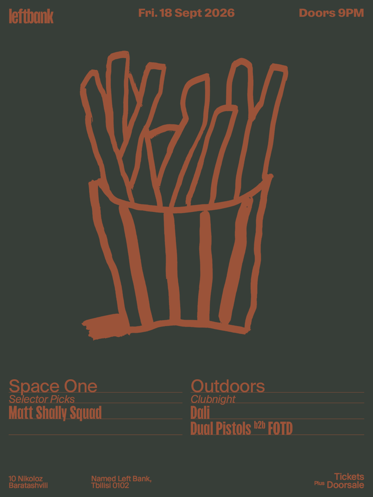 Left Bank Clubnight: Dali • Dual Pistols b2b FOTD