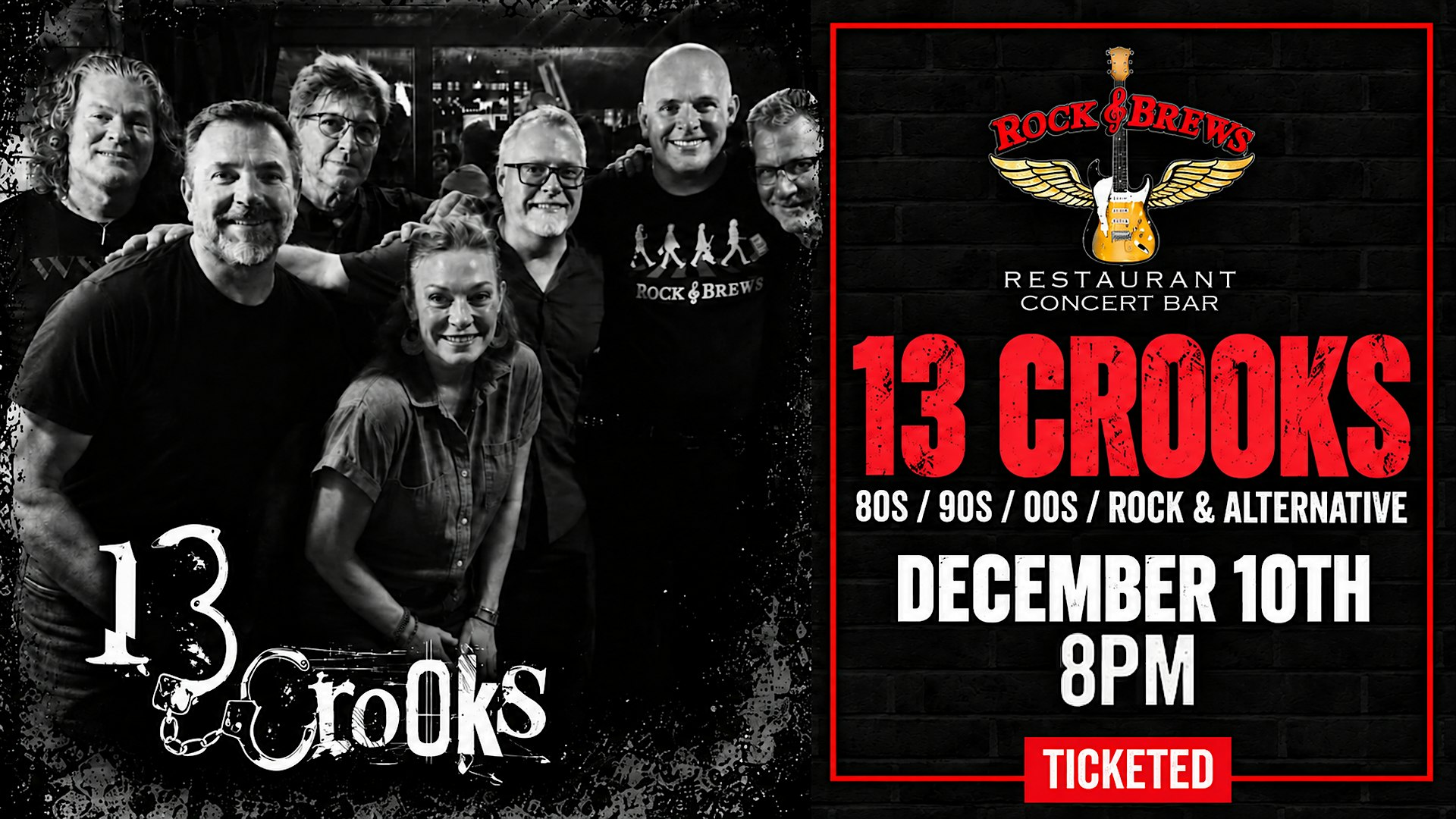 13 CROOKS @ Rock & Brews Royal Oak