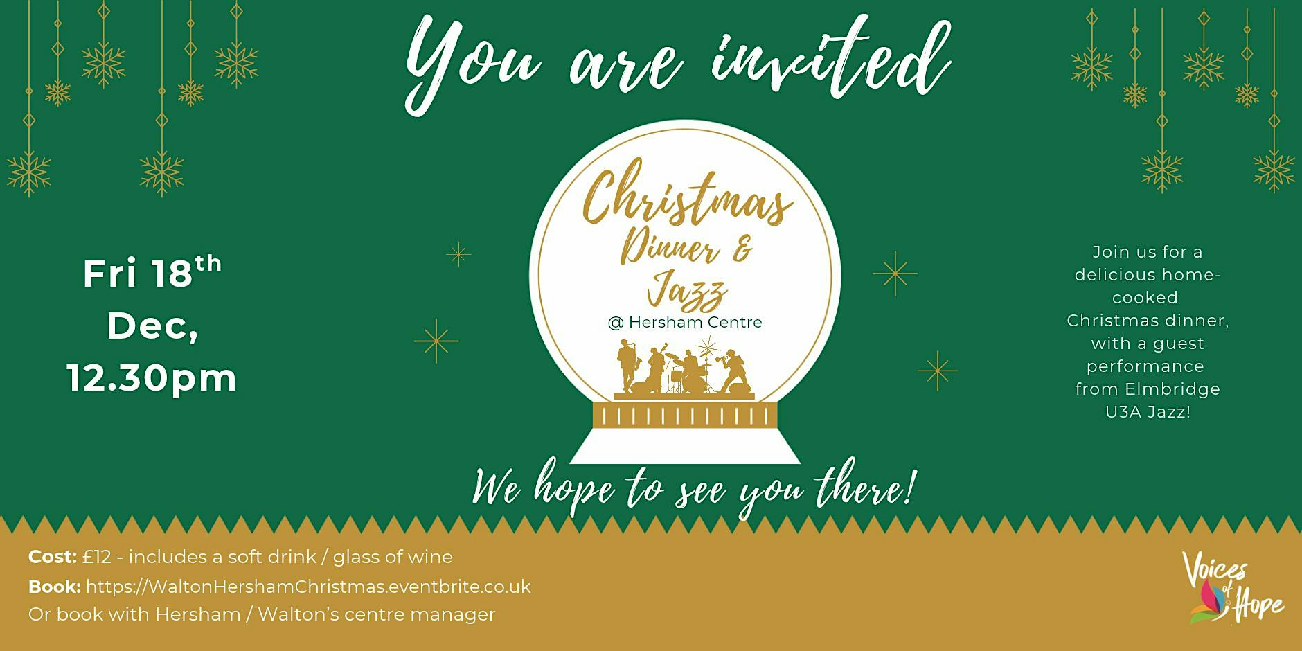 Walton & Hersham Christmas Dinner & Jazz afternoon