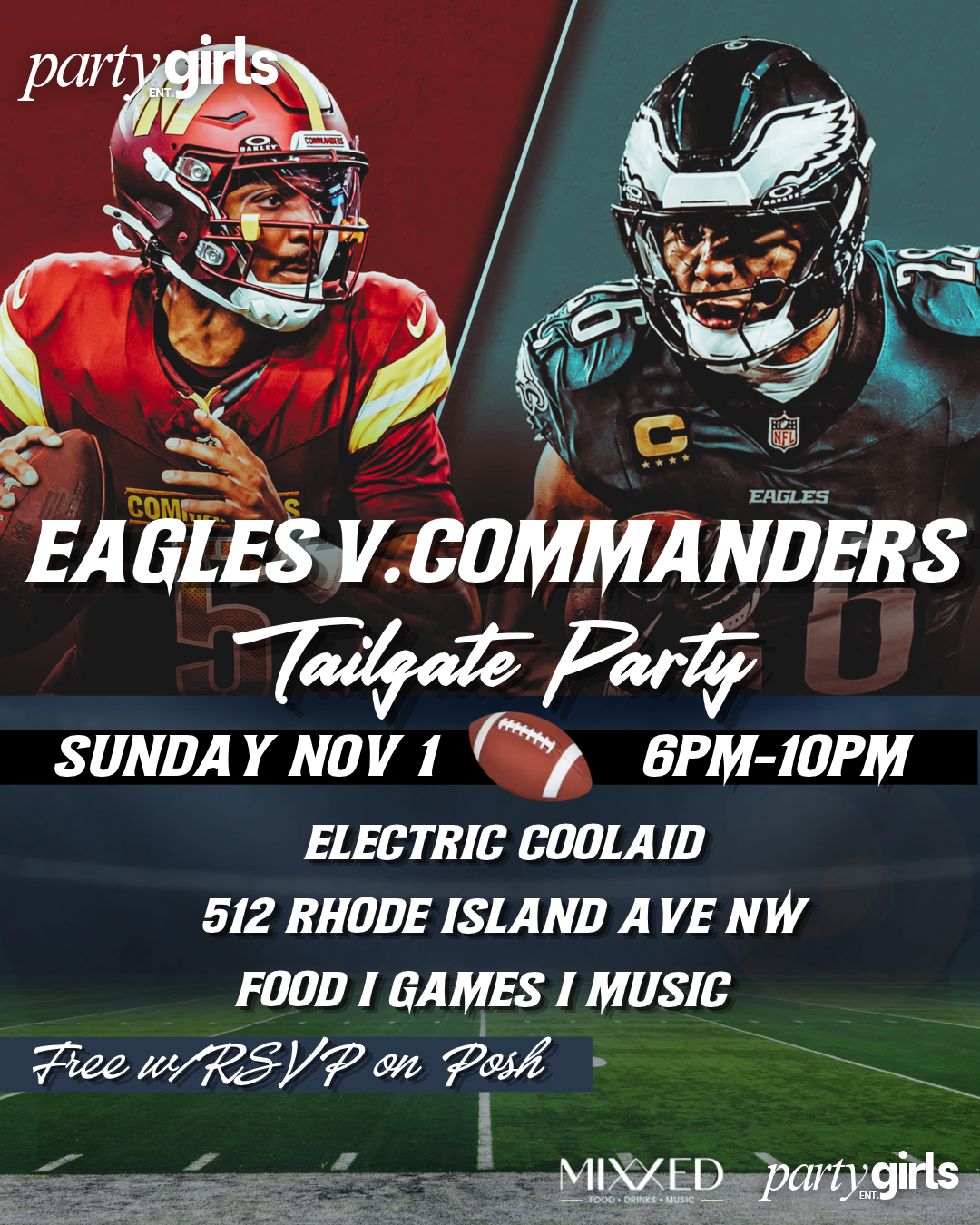 Eagles v. Commanders Tailgate w/ Party Girls DC
