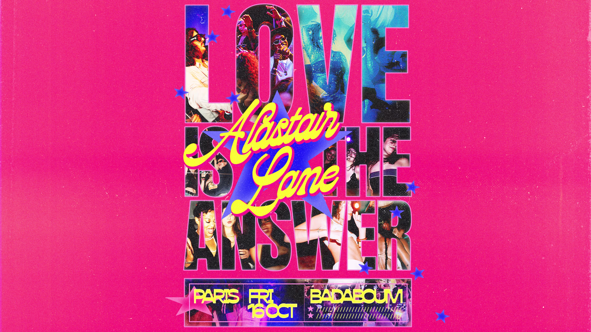 💖 Alastair Lane te donne rendez-vous au Badaboum le 16 octobre pour un club aux grooves disco intemporels. Prends ta place pour Love Is The Answer 🎟️