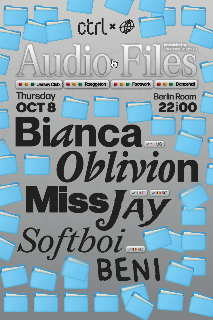 ctrl x Millennial Studio: Audio Files with Bianca Oblivion [USA], Miss Jay [RO/IT] & Softboi Be