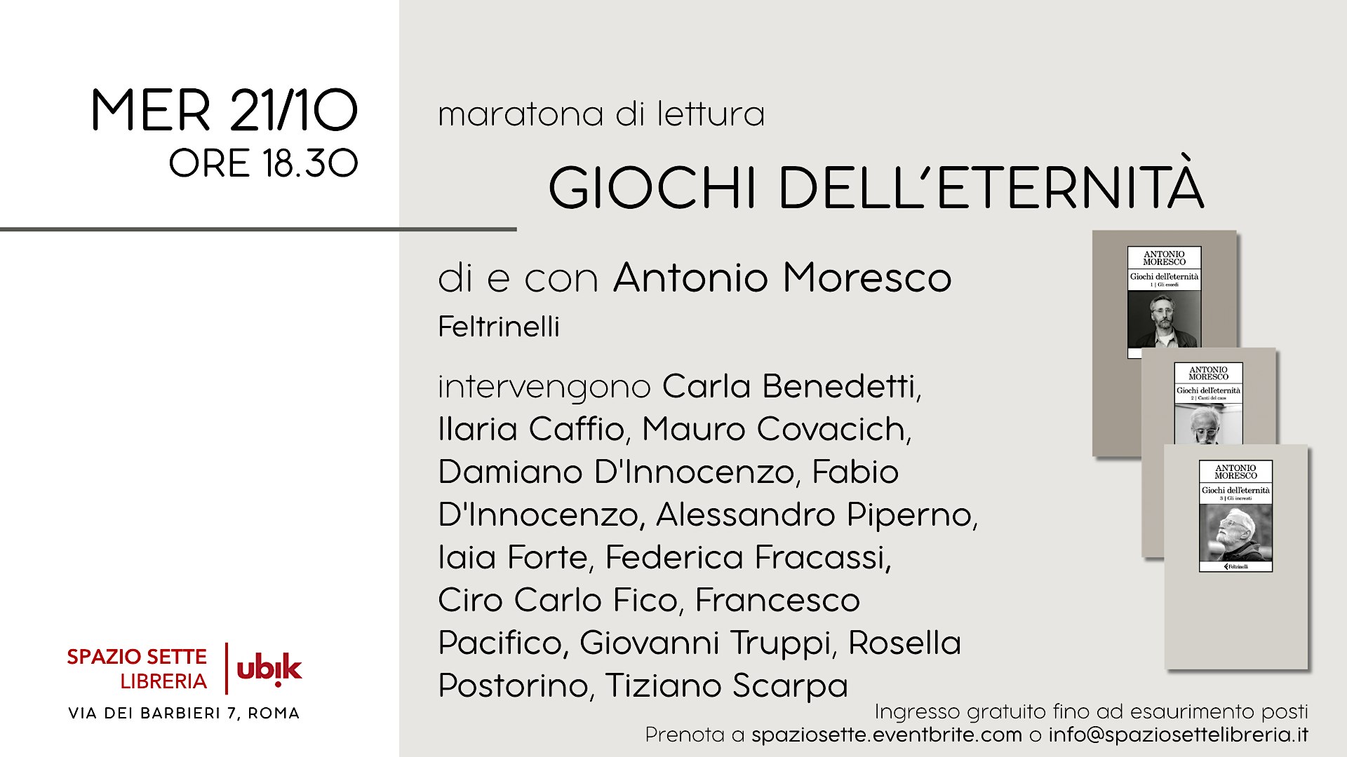 Maratona di lettura "Giochi dell'eternità"