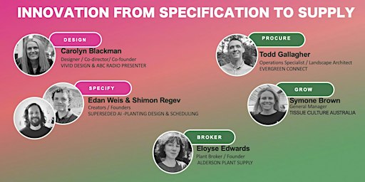 BURNLEY PLANT FORUM- SPRING 2026:  Innovation from specification to supply
