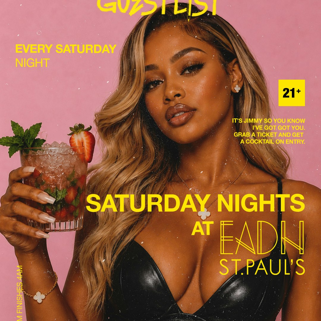 Jimmys Guestlist - Every Saturday @EadnSTP #WEDEY!
