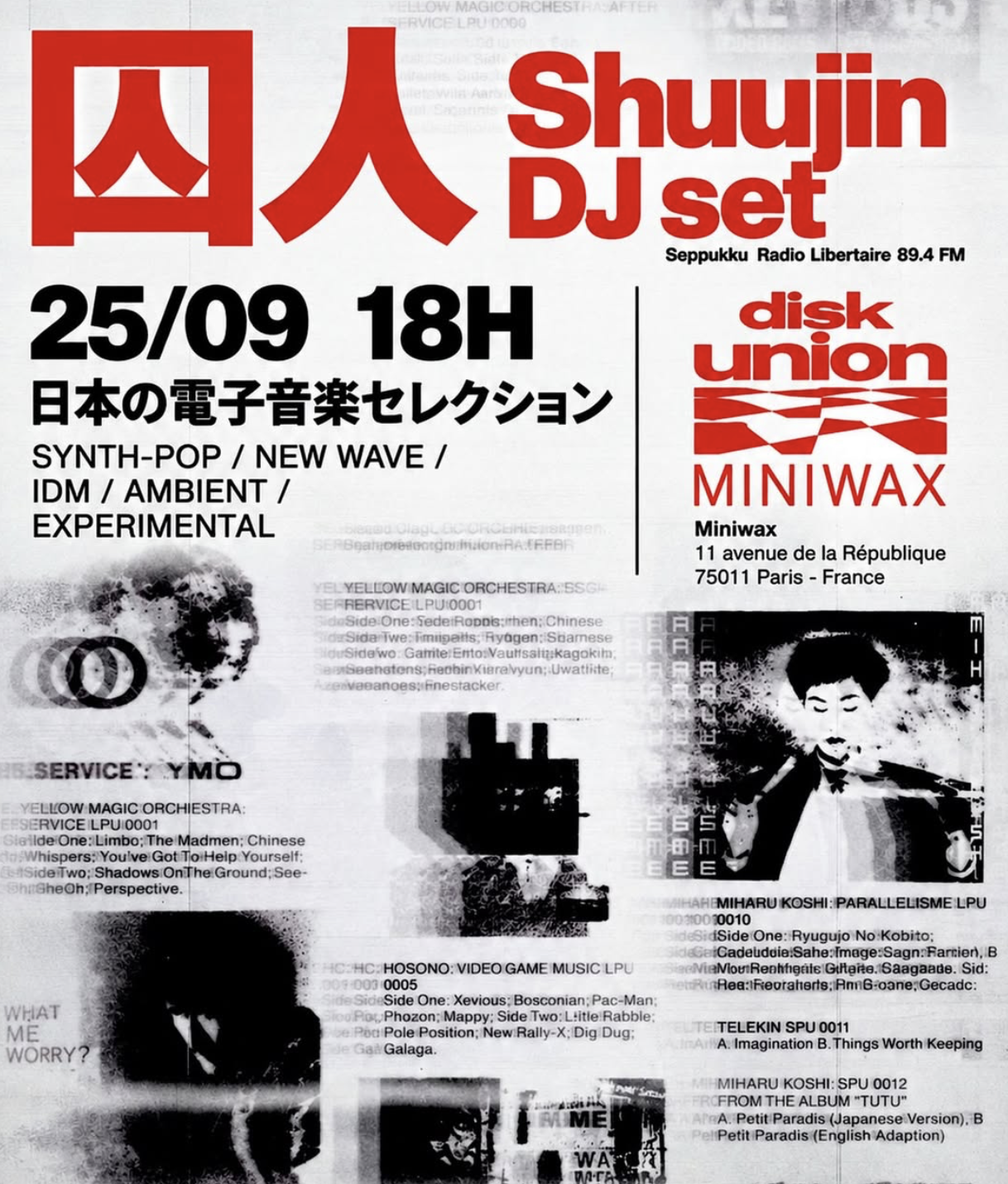 SHUUJIN - DJ set spécial Japon