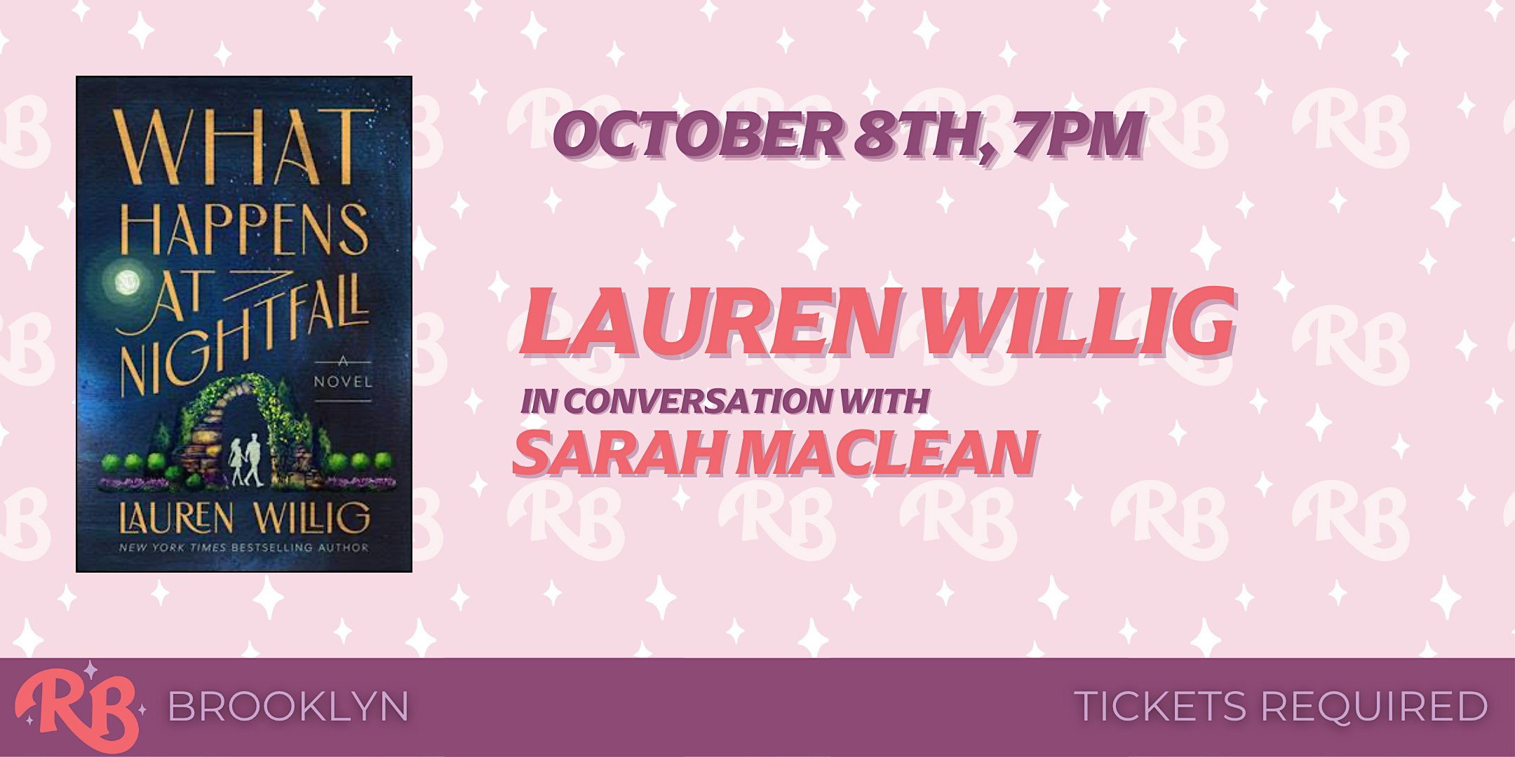 Lauren Willig Brooklyn Event for What Happens at Nightfall