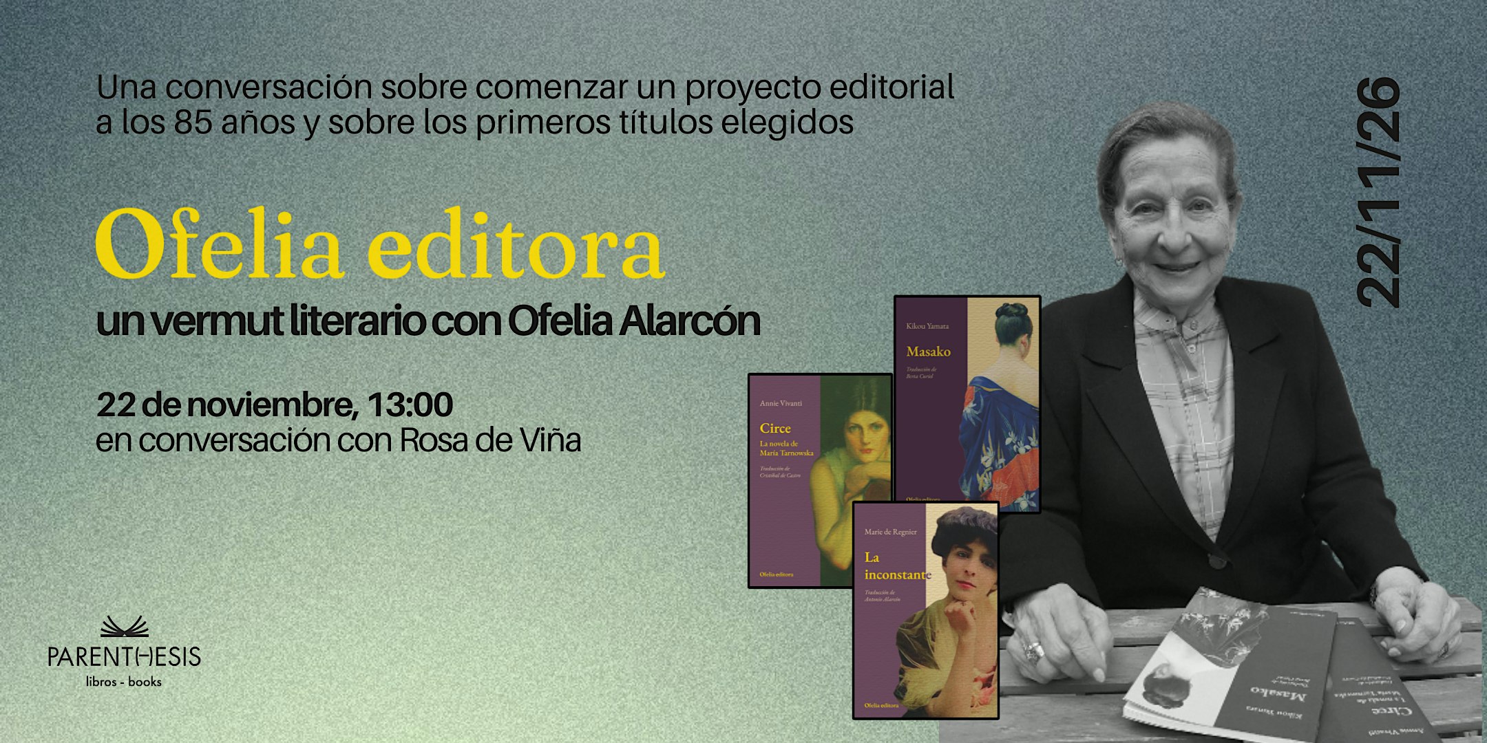 Un vermut literario con Ofelia editora
