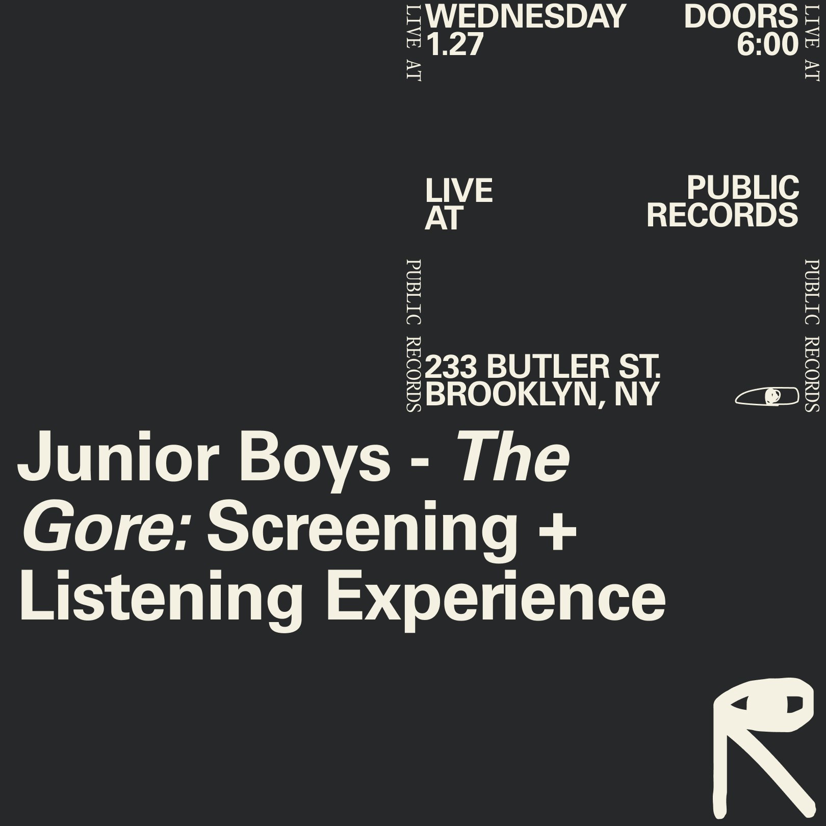 Junior Boys: 'The Gore' Screening + Listening Experience