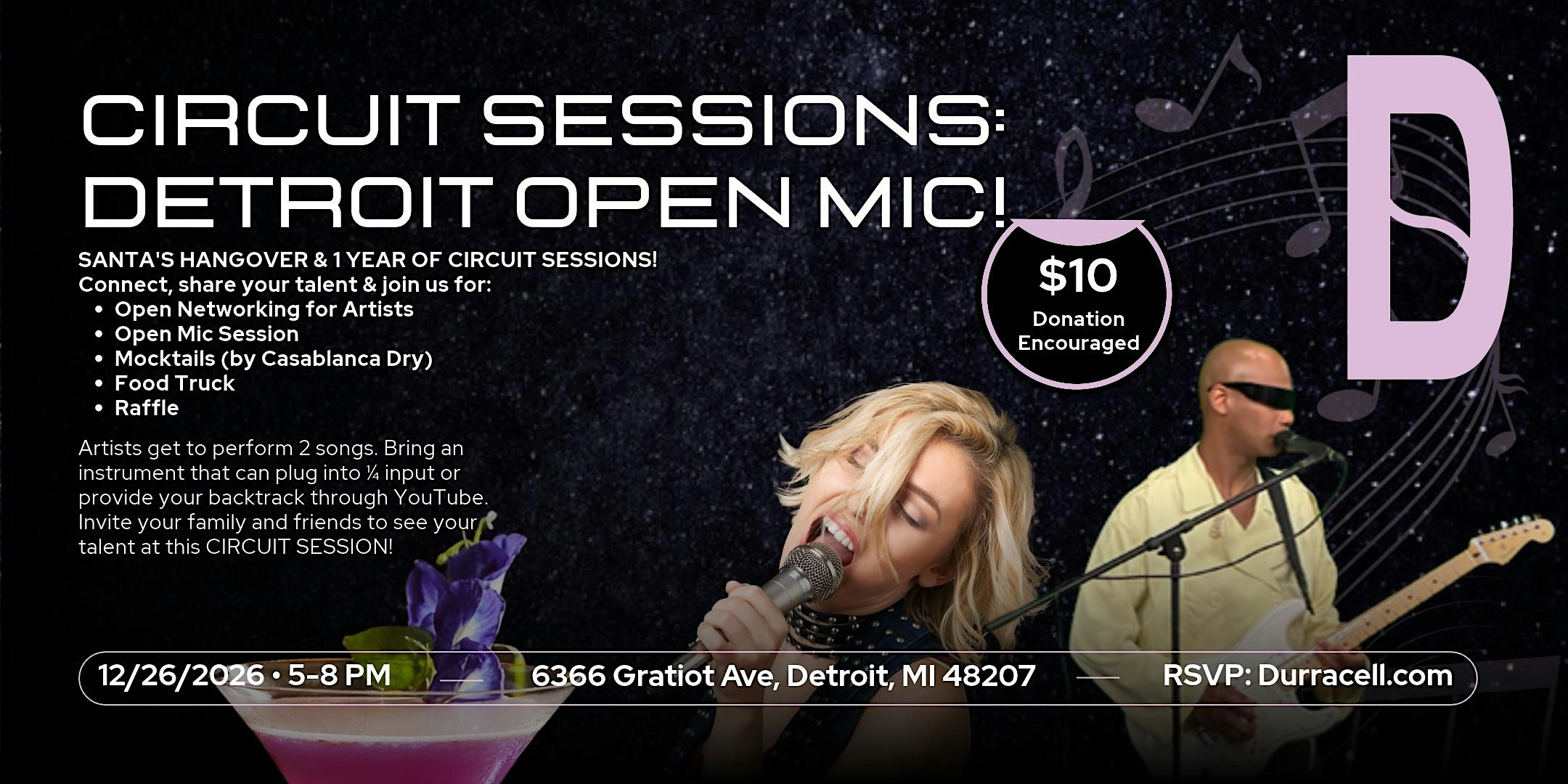 CIRCUIT SESSIONS (Open Mic+): Santa's Hangover & 1 Year Anniversary