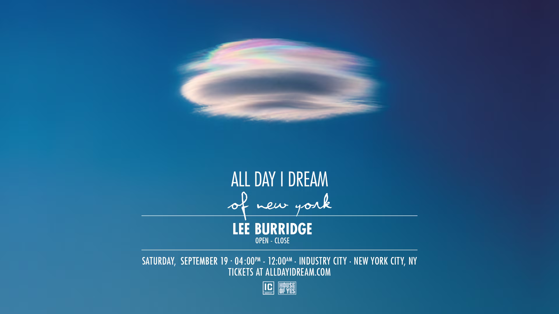 All Day I Dream: Lee Burridge @ 𝙸𝙽𝙳𝚄𝚂𝚃𝚁𝚈 𝙲𝙸𝚃𝚈